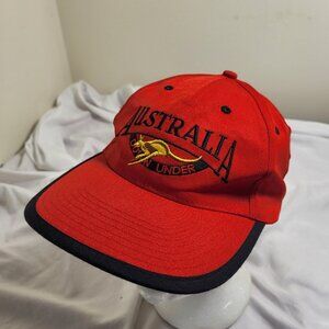 Australia Down Under Hat Strapback Baseball Vintage 90s Cap Retro Dad Trucker